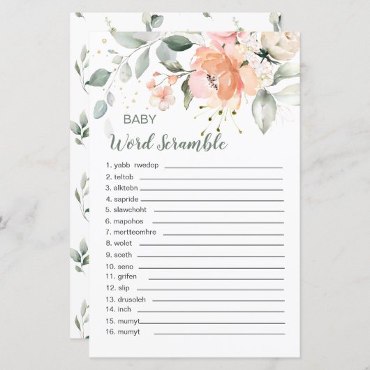 Vloeibaar Baby Word-papier voor breekbaar spelpapi (Voorkant / Achterkant)