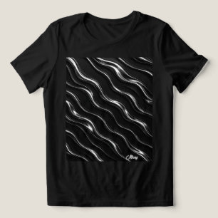 Vloeibaar Chrome Bewegingspatroon Futuristische Tri-Blend Shirt