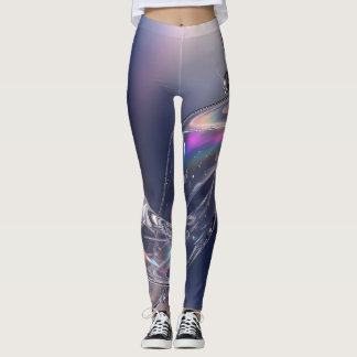 Vloeibaar Glas Rimpel Druppel - Iriserend 3D Abstr Leggings