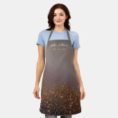 vloeibaar glitter All-Over Print Apron Schort (Gedragen)