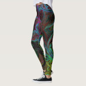 Vloeibaar graffiti geel leggings (Links)