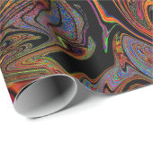 Vloeibaar graffiti rood cadeaupapier (Rol Hoek)