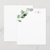 Vloeibaar grijs monogram modern bankierpapier (Voorkant / Achterkant)