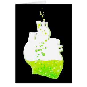 vloeibaar groen anatomisch hart