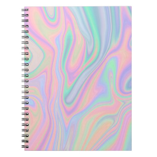 Vloeibaar Iridescent Unicorn kleurenontwerp Notitieboek (Voorkant)