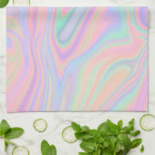 Vloeibaar Iridescent Unicorn kleurenontwerp Theedoek (Gevouwen)