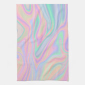 Vloeibaar Iridescent Unicorn kleurenontwerp Theedoek (Verticaal)