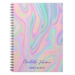 Vloeibaar Iridescent Unicorn Kleurontwerp + Tekst  Notitieboek