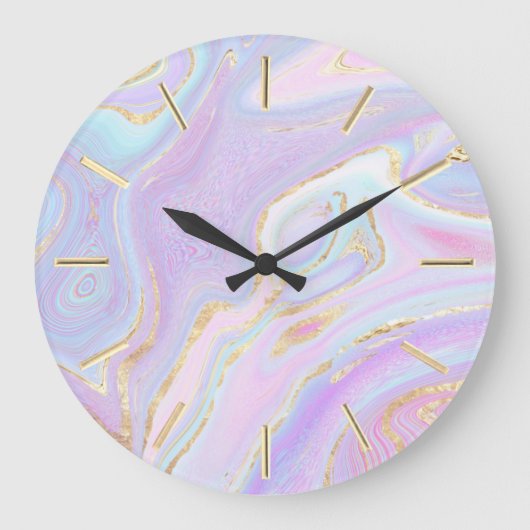 vloeibaar marmer ontwerp, grote klok (Voorkant)