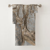 Vloeibaar marmer - parels en goud bad handdoek (Insitu)