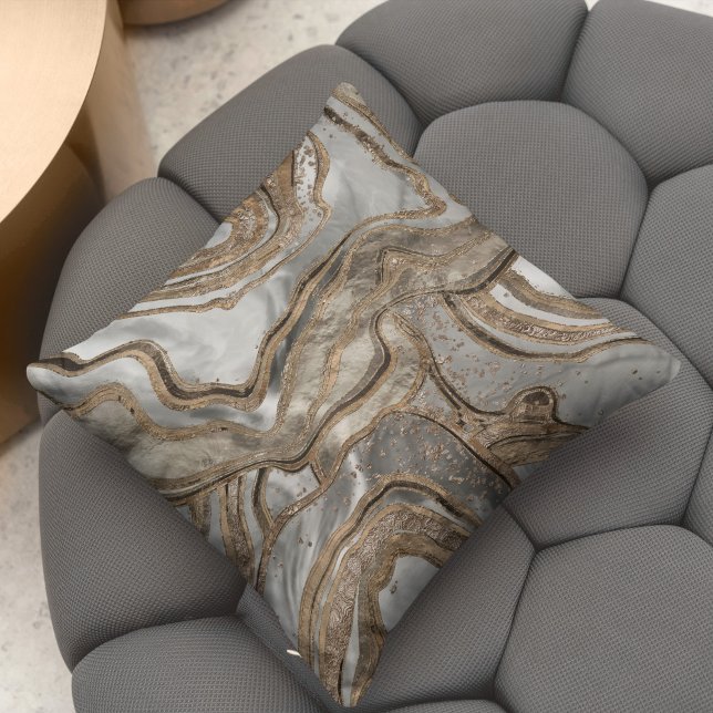 Vloeibaar marmer - parels en goud kussen (Creator heeft geüpload)