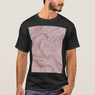 Vloeibaar marmer: Roos Goud Artistry. T-shirt