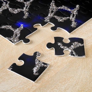 Vloeibaar metaalgoud en zilver Mandela Legpuzzel