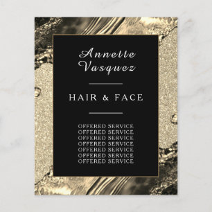 Vloeibaar metaalgoud flyer