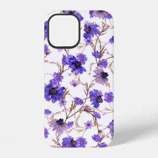 Vloeibaar naadloos patroon met gemarmerde bloemen iPhone 12 hoesje