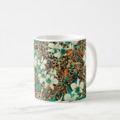Vloeibaar naadloos patroon met orchideeën koffiemok (Voorkant rechts)
