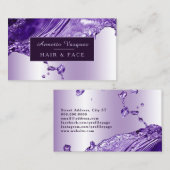 Vloeibaar paars visitekaartje (Voorkant / Achterkant)