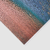 Vloeibaar schilderen in roos goud en blauw tissuepapier (Detail)