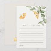 Vloeibaar vlinderadvies voor Baby shower Kaart (Voorkant / Achterkant)