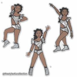 Vloeibaar Zilver Danser #1 Sticker