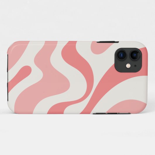 Vloeibaar zwijn Abstract in zacht roze Case-Mate iPhone Case (Achterkant (horizontaal))
