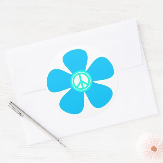 Vloeibaarheidsteken Ronde Sticker (Envelop)