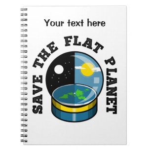 Vloeibare aarde in sneeuwwereldbol notitieboek