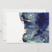 Vloeibare Abstracte inktvis goudzeemacht Glitter W Bedankkaart (Achterkant)