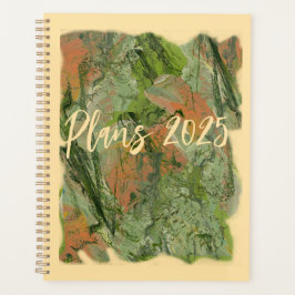 Vloeibare acrylverf op een planner