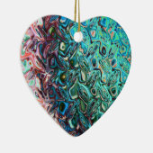 Vloeibare blauwe gel Abstract Keramisch Ornament (Rechts)