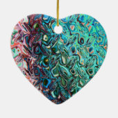 Vloeibare blauwe gel Abstract Keramisch Ornament (Achterkant)