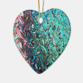 Vloeibare blauwe gel Abstract Keramisch Ornament (Links)