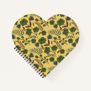 Vloeibare bloemen en vlinderbloemigen, naadloos notitieboek