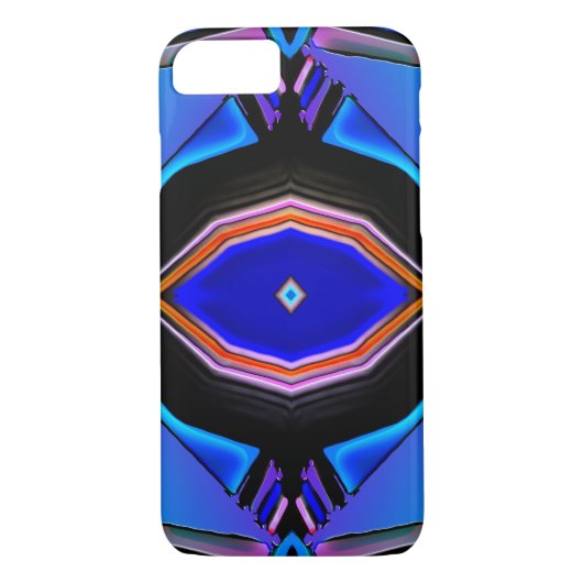 Vloeibare Blues & Roze Glow Geometrisch Ontwerp Case-Mate iPhone Case (Achterkant)