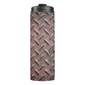 Vloeibare borden van het oude loopvlak, abstract thermosbeker (Voorkant)