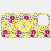 Vloeibare Bouquet Yellow Monogram iPhone Case (Achterkant (horizontaal))