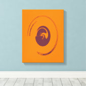 Vloeibare cirkels - Gewikkeld canvas (Insitu (Houten vloer))