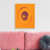 Vloeibare cirkels - Gewikkeld canvas Afdruk (Insitu (Woonkamer))