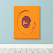 Vloeibare cirkels - Gewikkeld canvas Afdruk (Insitu (Houten vloer))