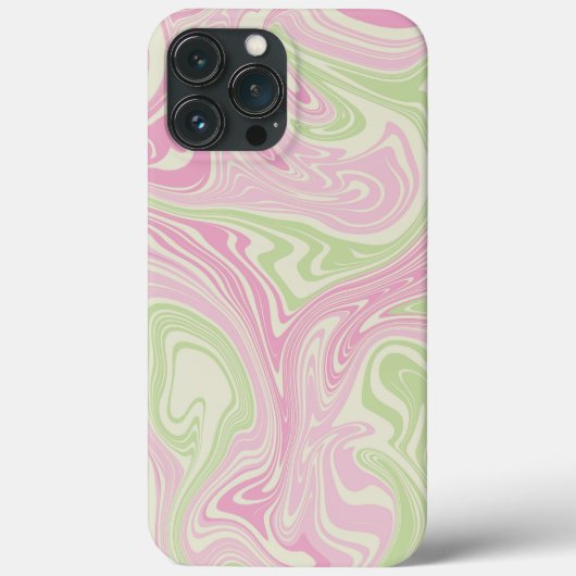 Vloeibare draai groen roze patroon Case-Mate iPhone case (Achterkant)