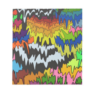 Vloeibare Drip Kleurrijke Groovy Stripe Trippy Pat Notitieblok