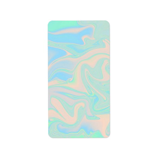 Vloeibare faux holografische israëlische textuur etiket (Voorkant)