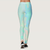 Vloeibare faux holografische israëlische textuur leggings (Achterkant)