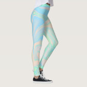Vloeibare faux holografische israëlische textuur leggings (Rechts)