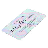 Vloeibare Faux Holografische Textuur Sneeuwvlokken Magneet (Linkerzijde)