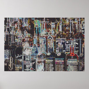 Vloeibare flessen poster