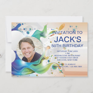 Vloeibare fotouitnodiging kaart