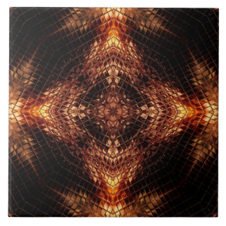 Vloeibare Gold Fractal Geometry keramische Tegel Tegeltje