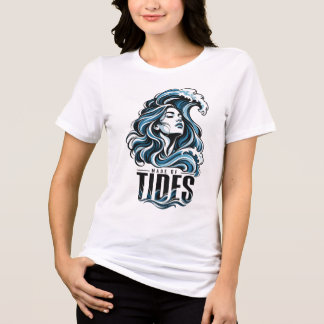 Vloeibare Golf Vrouw Illustratie Tri-Blend Shirt