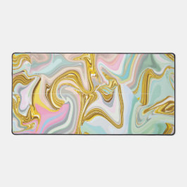 vloeibare goudpastel bureaumat